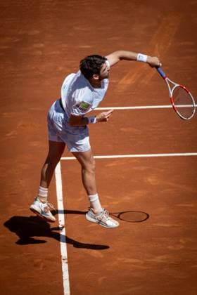 Cameron Norrie UK during a quarterfinal ATP 500 Barcelona Open Banc Sabadell 2024 match at Real Club de Tenis de Barcelona, in Barcelona, Spain on April 19, 2024 Photo by Felipe Mondino Copyright: x@FELIPExMONDINOx
