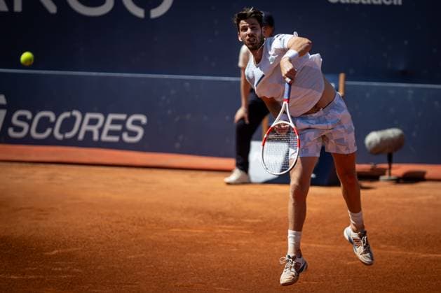 Cameron Norrie UK during a quarterfinal ATP 500 Barcelona Open Banc Sabadell 2024 match at Real Club de Tenis de Barcelona, in Barcelona, Spain on April 19, 2024 Photo by Felipe Mondino Copyright: x@FELIPExMONDINOx