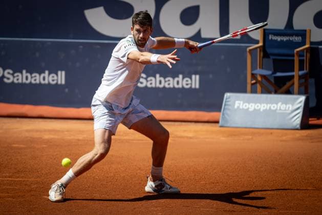 Cameron Norrie UK during a quarterfinal ATP 500 Barcelona Open Banc Sabadell 2024 match at Real Club de Tenis de Barcelona, in Barcelona, Spain on April 19, 2024 Photo by Felipe Mondino Copyright: x@FELIPExMONDINOx