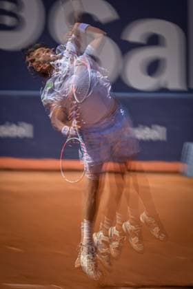Cameron Norrie UK during a quarterfinal ATP 500 Barcelona Open Banc Sabadell 2024 match at Real Club de Tenis de Barcelona, in Barcelona, Spain on April 19, 2024 Photo by Felipe Mondino Copyright: x@FELIPExMONDINOx