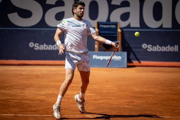 Cameron Norrie UK during a quarterfinal ATP 500 Barcelona Open Banc Sabadell 2024 match at Real Club de Tenis de Barcelona, in Barcelona, Spain on April 19, 2024 Photo by Felipe Mondino Copyright: x@FELIPExMONDINOx