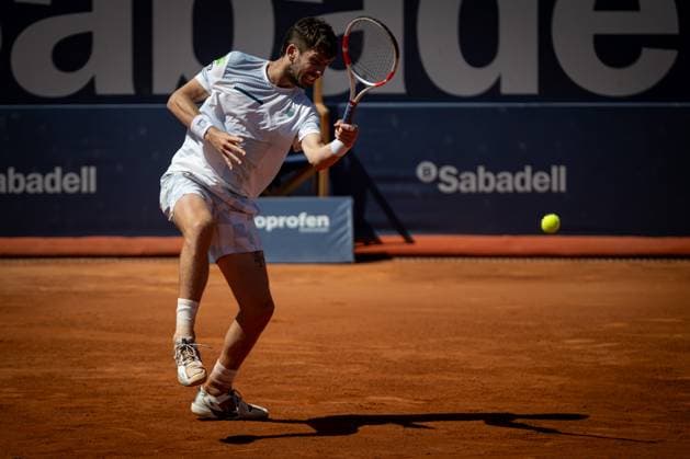 Cameron Norrie UK during a quarterfinal ATP 500 Barcelona Open Banc Sabadell 2024 match at Real Club de Tenis de Barcelona, in Barcelona, Spain on April 19, 2024 Photo by Felipe Mondino Copyright: x@FELIPExMONDINOx