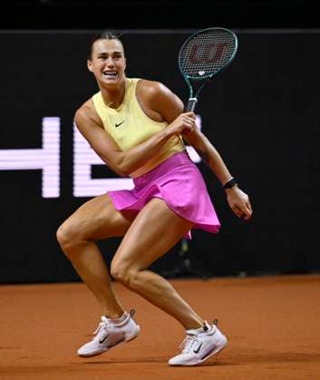 Aryna Sabalenka BLR Action Tennis Ladies Porsche Cup Porsche Tennis Grand Prix GP Stuttgart 2024 Porsche Arena 19 04 2024 DFL REGULATIONS PROHIBIT ANY USE OF PHOTOGRAPHS AS IMAGE SEQUENCES AND OR QUASI VIDEO Porsche Tennis Grand Prix GP Stuttgart 2024
