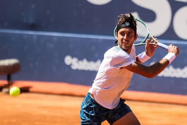 Cameron Norrie v Tomas Martin Etcheverry, Barcelona Open 2024, Spain, Barcelona, Spain. April 19th, 2024. Tennis player Tomas Martin Etcheverry seen during the quarter final match between Cameron Norrie and Tomas Martin Etcheverry during the Barcelona Open Banc Sabadell tournament in Barcelona. Barcelona Spain  Copyright: xGonzalesxPhoto AinhoaxRodriguezx