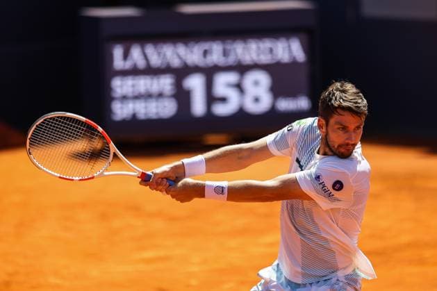 Cameron Norrie v Tomas Martin Etcheverry, Barcelona Open 2024, Spain, Barcelona, Spain. April 19th, 2024. Tennis player Cameron Norrie seen during the quarter final match between Cameron Norrie and Tomas Martin Etcheverry during the Barcelona Open Banc Sabadell tournament in Barcelona. Barcelona Spain  Copyright: xGonzalesxPhoto AinhoaxRodriguezx