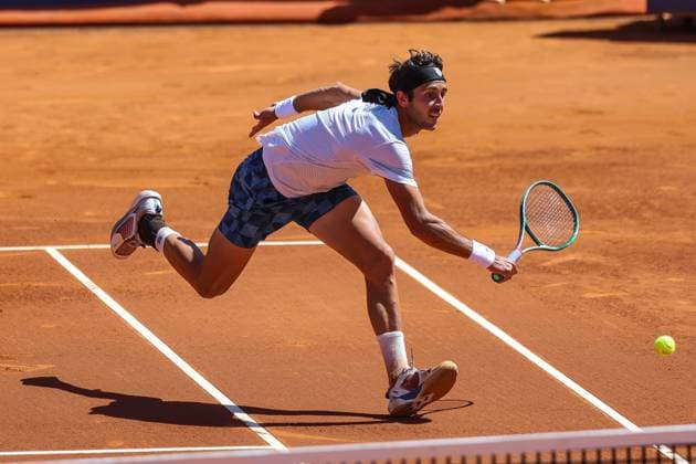 Cameron Norrie v Tomas Martin Etcheverry, Barcelona Open 2024, Spain, Barcelona, Spain. April 19th, 2024. Tennis player Tomas Martin Etcheverry seen during the quarter final match between Cameron Norrie and Tomas Martin Etcheverry during the Barcelona Open Banc Sabadell tournament in Barcelona. Barcelona Spain  Copyright: xGonzalesxPhoto AinhoaxRodriguezx