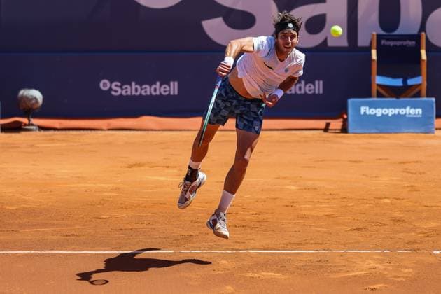Cameron Norrie v Tomas Martin Etcheverry, Barcelona Open 2024, Spain, Barcelona, Spain. April 19th, 2024. Tennis player Tomas Martin Etcheverry seen during the quarter final match between Cameron Norrie and Tomas Martin Etcheverry during the Barcelona Open Banc Sabadell tournament in Barcelona. Barcelona Spain  Copyright: xGonzalesxPhoto AinhoaxRodriguezx