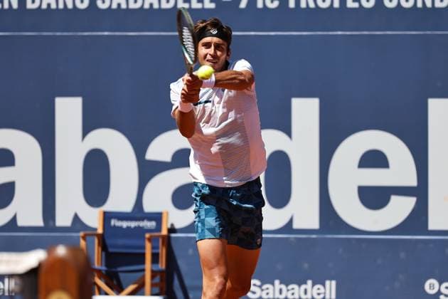 Tomas Martin Etcheverry (ARG), APRIL19, 2024 - Tennis : Etcheverry during singles Quarter final match against Cameron Norrie on the Barcelona Open Banc Sabadell tennis tournament at the Real Club de Tenis de Barcelona in Barcelona, Spain. Noxthirdxpartyxsales  (250636243)
