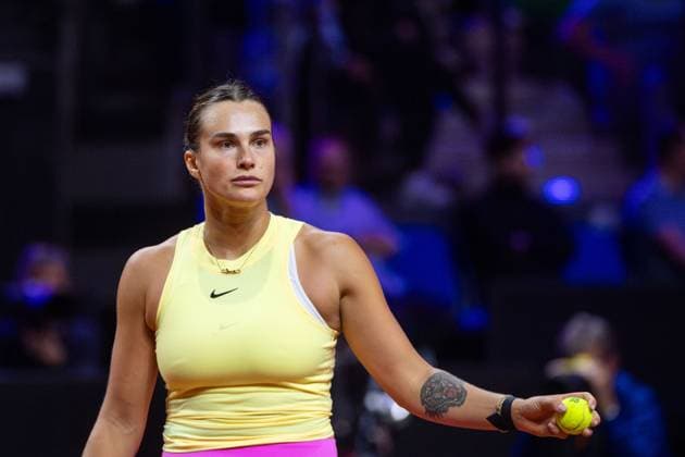 Aryna Sabalenka Belarus pictured, Marketa Vondrousova Czech Republic vs Aryna Sabalenka Belarus , Quarterfinals, Singles, GER, Porsche Tennis Grand Prix Stuttgart, WTA 500, 19 04 2024 GER, Porsche Tennis Grand Prix Stuttgart, WTA 500, 19 04 2024 Stuttgart Copyright: xEibner-Pressefoto Memmlerx EP_MMR