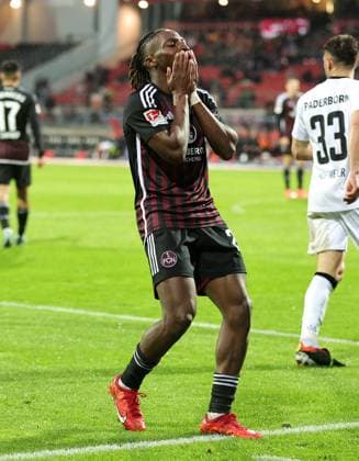 19 04 2024 Soccer season 2023 2024 2 Soccer Bundesliga 30 Matchday 1 FC Nürnberg FCN Club SC Paderborn 07 SCP Sportfoto Zink DaMa xdaxmax DFL regulations prohibit any use of photographs as image sequences and or quasi video only for editorial use Joseph Hungbo 23, 1 FC Nürnberg FCN disappointed disappointment