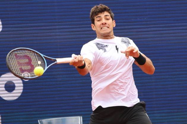 Cristian Garin CHI on the ball Tennis BMW Open 2024 Munich 19 04 2024 PHOTO Mladen Lackovic LakoPress