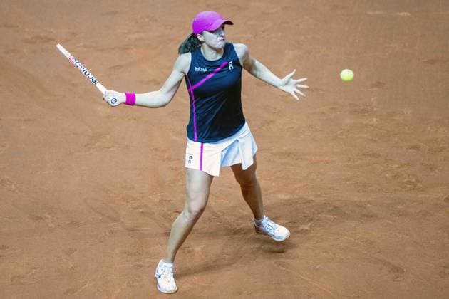 Iga Swiatek POL xettx, Germany, Stuttgart, 20 04 2024, Tennis, Porsche Tennis Grand Prix, Day 8, 2024, Semifinal, I Swiatek E Rybakina, Porsche Arena Photo A2 Bildagentur Peter Hartenfelser