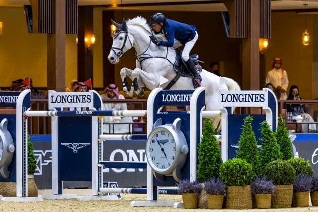 Sport Themen der Woche KW16 Sport Bilder des Tages RIYADH - FEI World Cupâ ¢ Finals 2024, RIYADH - FEI World Cupâ ¢ Finals 2024 DREHER Hans-Dieter (GER), Elysium LONGINES FEI JUMPING WORLD CUPâ ¢ Final III - Round A Table A Jumping competition over two rounds Riad, Riyadh, Riyadh International Convention Center (RICEC) 20. April 2024 - *** RIYADH FEI World Cupâ ¢ Finals 2024, RIYADH FEI World Cupâ ¢ Finals 2024 DREHER Hans Dieter GER , Elysium LONGINES FEI JUMPING WORLD CUPâ ¢ Final III Round A Table A Jumping competition over two rounds Riyadh, Riyadh, Riyadh International Convention Center RICEC 20 April 2024