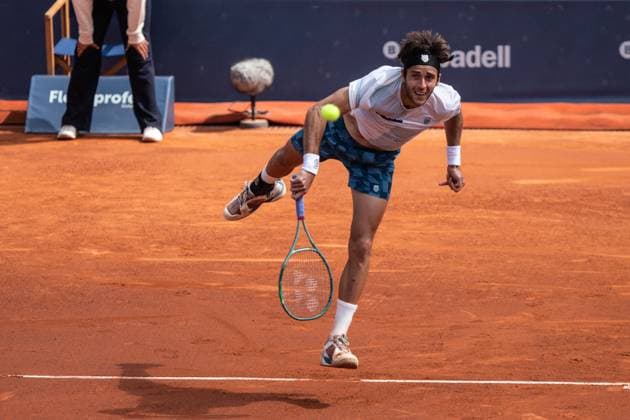 April 20, 2024, Barcelona, Barcelona, Spain: Tomas Etcheverry of Argentina during the semifinals of Barcelona Open Banc Sabadell Trofeo Conde de Godo on April 20, 2024 in Barcelona, Spain. Barcelona Spain - ZUMAs316 20240420_znp_s316_005 Copyright: xMartixSeguraxRamonedax
