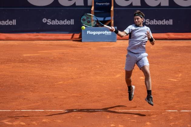April 20, 2024, Barcelona, Barcelona, Spain: Casper Ruud of Norway during the semifinals of Barcelona Open Banc Sabadell Trofeo Conde de Godo on April 20, 2024 in Barcelona, Spain. Barcelona Spain - ZUMAs316 20240420_znp_s316_008 Copyright: xMartixSeguraxRamonedax