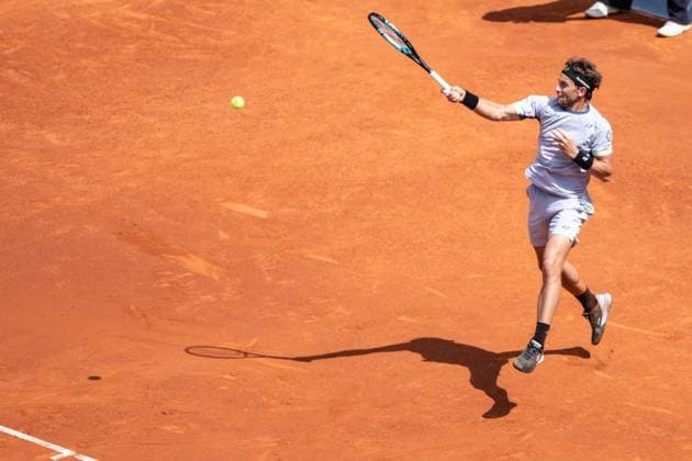 April 20, 2024, Barcelona, Barcelona, Spain: Casper Ruud of Norway during the semifinals of Barcelona Open Banc Sabadell Trofeo Conde de Godo on April 20, 2024 in Barcelona, Spain. Barcelona Spain - ZUMAs316 20240420_znp_s316_015 Copyright: xMartixSeguraxRamonedax