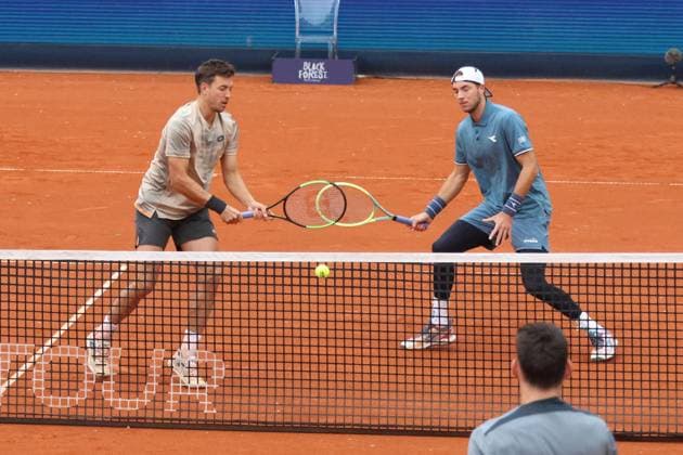 Andreas Mies li and Jan Lennard Struff both GER doubles, against Arribage Cornea Tennis BMW Open 2024 Munich 20 04 2024 PHOTO Mladen Lackovic LakoPress
