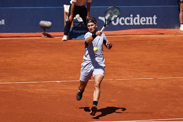 Casper Ruud (NOR), APRIL20, 2024 - Tennis : Casper Ruud during singles Semi final match against Tomas Martin Etcheverry on the Barcelona Open Banc Sabadell tennis tournament at the Real Club de Tenis de Barcelona in Barcelona, Spain. Noxthirdxpartyxsales  (250778051)