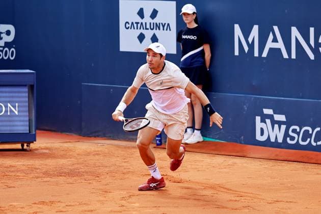 Dusan Lajovic (SRB), APRIL20, 2024 - Tennis : Dusan Lajovic during singles Semi final match against Stefanos Tsistipas on the Barcelona Open Banc Sabadell tennis tournament at the Real Club de Tenis de Barcelona in Barcelona, Spain. Noxthirdxpartyxsales (250779138)