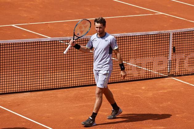 Casper Ruud (NOR), APRIL20, 2024 - Tennis : Casper Ruud celebrate after winning singles Semi final match against Tomas Martin Etcheverry on the Barcelona Open Banc Sabadell tennis tournament at the Real Club de Tenis de Barcelona in Barcelona, Spain. Noxthirdxpartyxsales  (250779701)