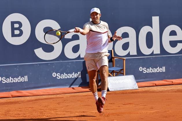 Dusan Lajovic (SRB), APRIL20, 2024 - Tennis : Dusan Lajovic during singles Semi final match against Stefanos Tsistipas on the Barcelona Open Banc Sabadell tennis tournament at the Real Club de Tenis de Barcelona in Barcelona, Spain. Noxthirdxpartyxsales (250779790)