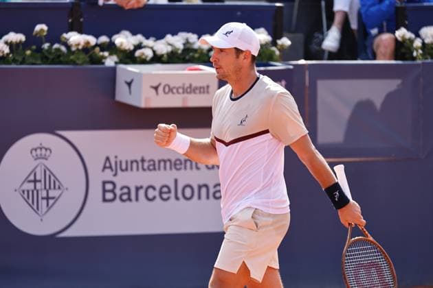 Dusan Lajovic (SRB), APRIL20, 2024 - Tennis : Dusan Lajovic celebrate after point singles Semi final match against Stefanos Tsistipas on the Barcelona Open Banc Sabadell tennis tournament at the Real Club de Tenis de Barcelona in Barcelona, Spain. Noxthirdxpartyxsales (250780290)