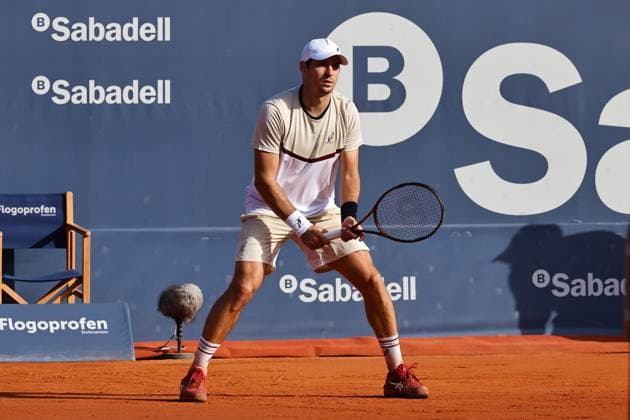 Dusan Lajovic (SRB), APRIL20, 2024 - Tennis : Dusan Lajovic during singles Semi final match against Stefanos Tsistipas on the Barcelona Open Banc Sabadell tennis tournament at the Real Club de Tenis de Barcelona in Barcelona, Spain. Noxthirdxpartyxsales (250780358)