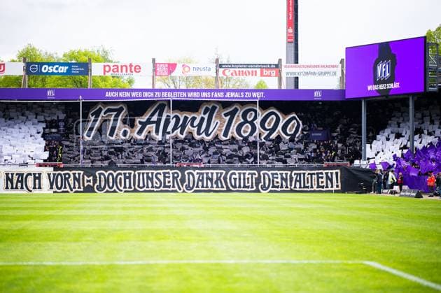 20 04 2024 Football, 2023 2024, 2 Bundesliga, Matchday 30, VfL Osnabrück Eintracht Braunschweig Choreography for the 125th club anniversary of VfL Osnabrück DFL REGULATIONS PROHIBIT ANY USE OF PHOTOGRAPHS AS IMAGE SEQUENCES AND OR QUASI VIDEO
