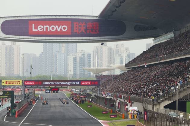 Starting grid during the Formula 1 Lenovo Chinese Grand Prix 2024, 5th round of the 2024 Formula One World Championship, WM, Weltmeisterschaft from April 19 to 21, 2024 on the Shanghai International Circuit, in Shanghai, China - F1 - CHINESE GRAND PRIX 2024 DPPI Panoramic  240421_R05_CHINA_DP_FGOO1434