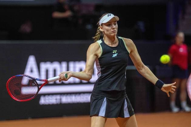 Elena Rybakina KAZ xettx, Germany, Stuttgart, 21 04 2024, Tennis, Porsche Tennis Grand Prix, Day 9, 2024, Final, E Rybakina M Kostyuk, Porsche Arena Photo A2 Bildagentur Peter Hartenfelser