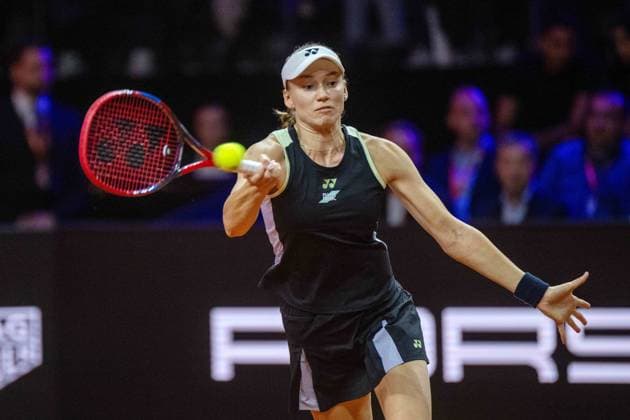 Elena Rybakina KAZ xettx, Germany, Stuttgart, 21 04 2024, Tennis, Porsche Tennis Grand Prix, Day 9, 2024, Final, E Rybakina M Kostyuk, Porsche Arena Photo A2 Bildagentur Peter Hartenfelser