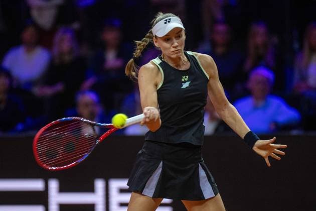 Elena Rybakina KAZ xettx, Germany, Stuttgart, 21 04 2024, Tennis, Porsche Tennis Grand Prix, Day 9, 2024, Final, E Rybakina M Kostyuk, Porsche Arena Photo A2 Bildagentur Peter Hartenfelser
