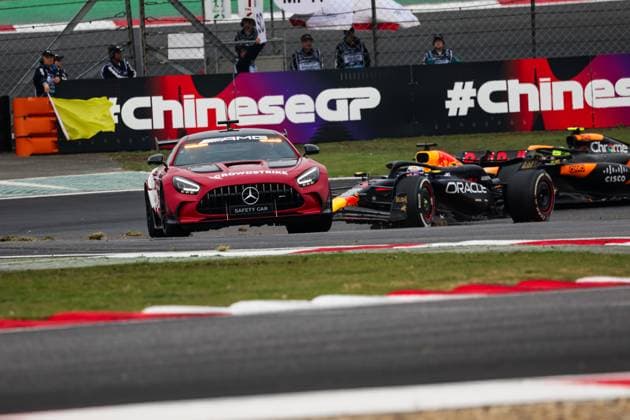 The FIA Mercedes-AMG GT Black Series Safety Car in action during the Formula 1 Lenovo Chinese Grand Prix 2024, 5th round of the 2024 Formula One World Championship, WM, Weltmeisterschaft from April 19 to 21, 2024 on the Shanghai International Circuit, in Shanghai, China - F1 - CHINESE GRAND PRIX 2024 DPPI Panoramic  240421_R05_CHINA_DP_FGOO2346