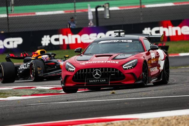 The FIA Mercedes-AMG GT Black Series Safety Car in action during the Formula 1 Lenovo Chinese Grand Prix 2024, 5th round of the 2024 Formula One World Championship, WM, Weltmeisterschaft from April 19 to 21, 2024 on the Shanghai International Circuit, in Shanghai, China - F1 - CHINESE GRAND PRIX 2024 DPPI Panoramic  240421_R05_CHINA_DP_FGOO2356