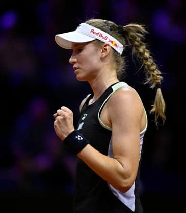 Elena Rybakina KAZ Jubel Freude Emotion Tennis Damen Porsche Cup Porsche Tennis Grand Prix GP Stuttgart 2024 Porsche Arena 21 04 2024 DFL REGULATIONS PROHIBIT ANY USE OF PHOTOGRAPHS AS IMAGE SEQUENCES AND OR QUASI VIDEO Porsche Tennis Grand Prix GP Stuttgart 2024