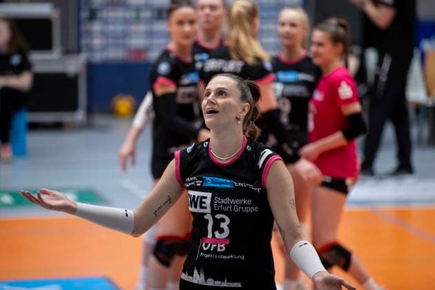 2 Bundesliga Women Pro SSC Freisen vs Schwarz Weiss Erfurt Freisen 21 04 2024 Lara Alyssa Darowski 13 Schwarz Weiss Erfurt 2 Bundesliga Women Pro SSC Freisen vs Schwarz Weiss Erfurt Bruchwaldhalle Freisen 21 04 2024 Copyright: xBEAUTIFULxSPORTS Duehringx