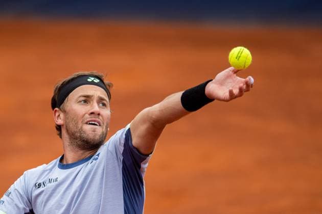 Final 71 Barcelona Open Banc de Sabadell. Conde de Godo Trophy. Real Club de Tenis Barcelona. April 21,2024 71 Barcelona Open Banc de Sabadell. Conde de Godo Trophy. Final Casper Ruud (NOR) vs Stefanos Tsitsipas (GRE) Real Club de Tenis Barcelona. April 21,2024 Casper Ruud during the final of the ATP, Tennis Herren Barcelona Open Banc de Sabadell tennis tournament Trofeo Conde de Godo played at the Real Club de Tenis Barcelona. April 21, 2024. Barcelona ESP Copyright: xS.xRosx