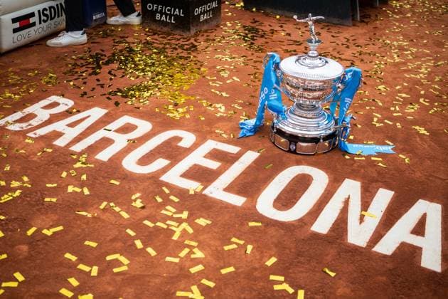 April 21, 2024, Barcelona, Barcelona, Spain: Casper Ruud during his celebration for the win in Barcelona Open Banc Sabadell Trofeo Conde de Godo on April 21, 2024 in Barcelona, Spain. Barcelona Spain - ZUMAs316 20240421_znp_s316_074 Copyright: xMartixSeguraxRamonedax