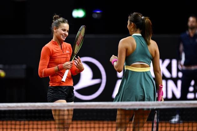 Porsche Tennis Grand Prix 2024 in Stuttgart, 21 04 2024 Doubles Hao Ching Chan TPE and Veronika Kudermetova RUS Porsche Tennis Grand Prix 2024