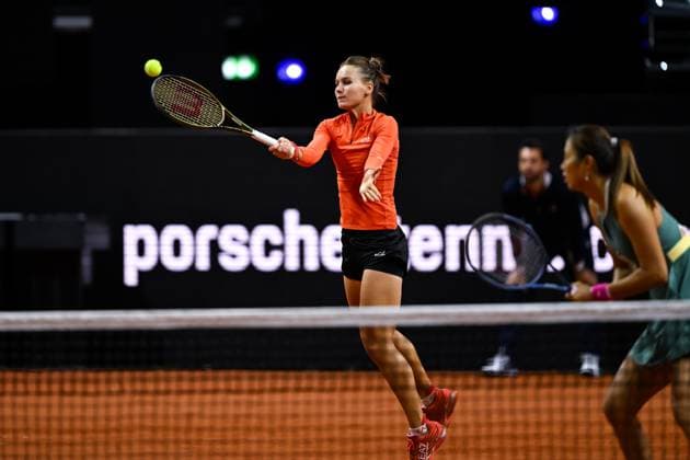 Porsche Tennis Grand Prix 2024 in Stuttgart, 21 04 2024 Doubles Hao Ching Chan TPE and Veronika Kudermetova RUS Porsche Tennis Grand Prix 2024