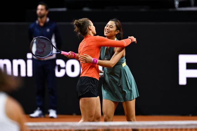 Porsche Tennis Grand Prix 2024 in Stuttgart, 21 04 2024 Doubles Hao Ching Chan TPE and Veronika Kudermetova RUS Porsche Tennis Grand Prix 2024