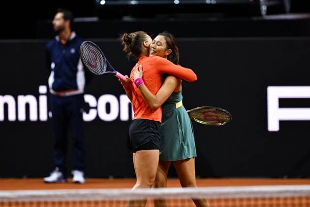 Porsche Tennis Grand Prix 2024 in Stuttgart, 21 04 2024 Doubles Hao Ching Chan TPE and Veronika Kudermetova RUS Porsche Tennis Grand Prix 2024