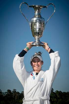 April 21, 2024, The Woodlands, Texas, USA: NELLY KORDA wins the 2024 Chevron Championship with a score of 13 under par at The Club at Carlton Woods on April 18, 2024, in The Woodlands, Texas. The Woodlands USA - ZUMAp213 20240421_znp_p213_013 Copyright: xLynnxPenningtonx