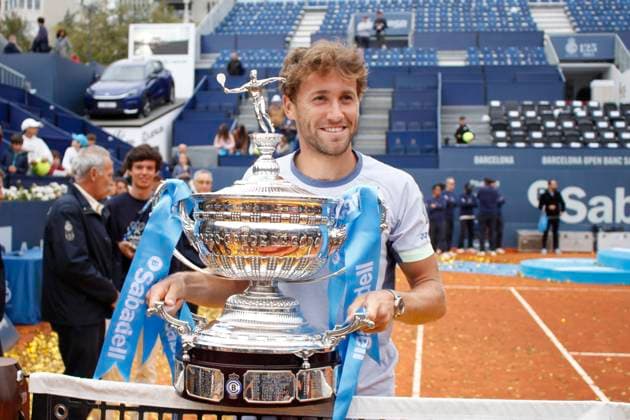 April 21, 2024, Sabadell, Barcelona, Spain: Barcelona Spain 21.04.2024 Casper Ruud (Norway) poses with the Barcelona Open title in the match between Stefanos Tsitsipas (Greece) and Casper Ruud (Norway) during the Day 9 of the Barcelona Open Banc Sabadell Godo on 21 April 2024 in Barcelona. Sabadell Spain - ZUMAu50_ 20240421_zsp_u50_046 Copyright: xXavixUrgelesx