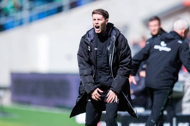 21 04 2024 Soccer, 2023 2024, 1 Bundesliga, Matchday 30, Hannover 96 FC St Pauli L R Fabian Hürzeler Coach Pauli , Peter Nemeth Co Coach Pauli DFL REGULATIONS PROHIBIT ANY USE OF PHOTOGRAPHS AS IMAGE SEQUENCES AND OR QUASI VIDEO
