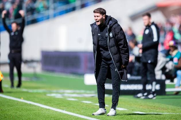 21 04 2024 Soccer, 2023 2024, 1 Bundesliga, Matchday 30, Hannover 96 FC St Pauli Fabian Hürzeler Coach Pauli DFL REGULATIONS PROHIBIT ANY USE OF PHOTOGRAPHS AS IMAGE SEQUENCES AND OR QUASI VIDEO