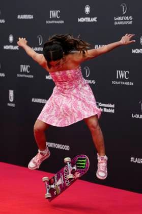 Bilder des Jahres 2024, Sport 04 April Sport Themen der Woche KW17 Sport Bilder des Tages 2024 Laureus World Awards Madrid Arisa Trew Skateboarding, Australia during the Laureus World Sports Awards 2024 at Palacio De Cibeles on April 22, 2024 in Madrid, Spain. Madrid Spain  Copyright: xJosexBretonx originalFilename:breton-2024laur240422_nptOO.jpg