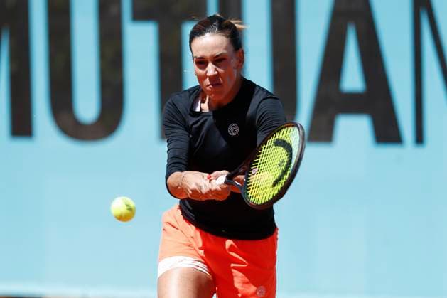 April 22, 2024, Madrid, Madrid, SPAIN: Nuria Parrizas Diaz of Spain in action against Jule Niemeier of Germany during the Mutua Madrid Open 2024, ATP, Tennis Herren Masters 1000 and WTA, Tennis Damen 1000, tournament celebrated at Caja Magica on April 22, 2024 in Madrid, Spain. Madrid SPAIN - ZUMAa181 20240422_zaa_a181_141 Copyright: xIrinaxR.xHipolitox
