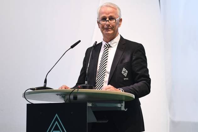 Sport Themen der Woche KW17 Sport Bilder des Tages Fußball 1. Bundesliga Mitgliederversammlung Borussia Mönchengladbach am 22.04.2024 im Borussia-Park in Mönchengladbach Rainer Bonhof ( Präsident Mönchengladbach ) *** Soccer 1 Bundesliga General Meeting Borussia Mönchengladbach on 22 04 2024 at Borussia Park in Mönchengladbach Rainer Bonhof President Mönchengladbach xRx