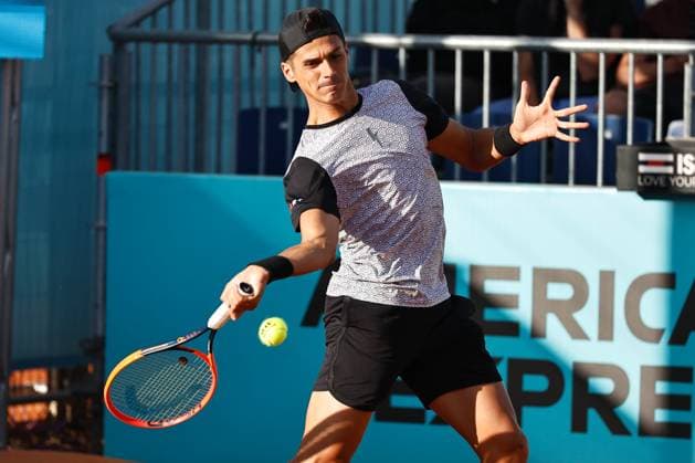 Federico Coria (ARG), APRIL 22, 2024 - Tennis : Federico Coria during singles qualifying 1st round match against Mikhail Kukushkin on the ATP, Tennis Herren tour Masters 1000 Mutua Madrid Open tennis tournament at the Caja Magica in Madrid, Spain. Noxthirdxpartyxsales  (250991633)